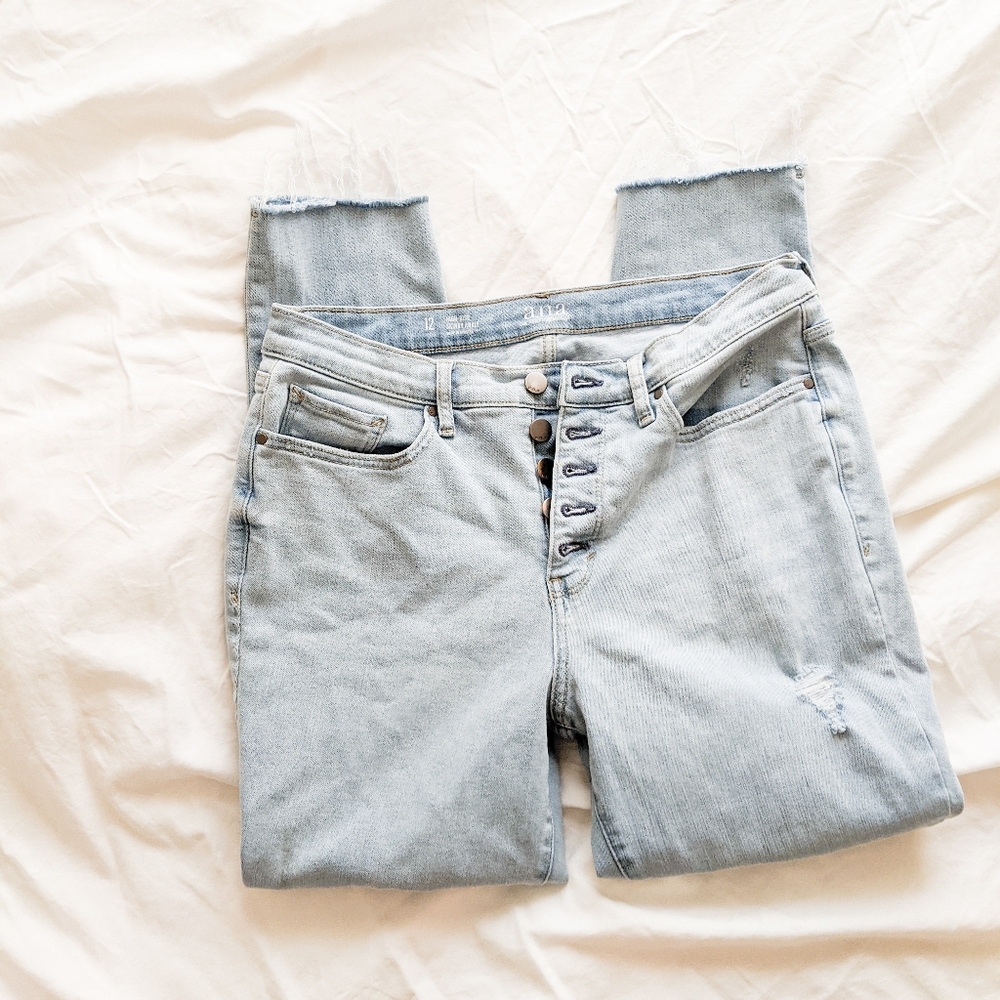 ANA High Waisted Button Fly Jeans Size 12